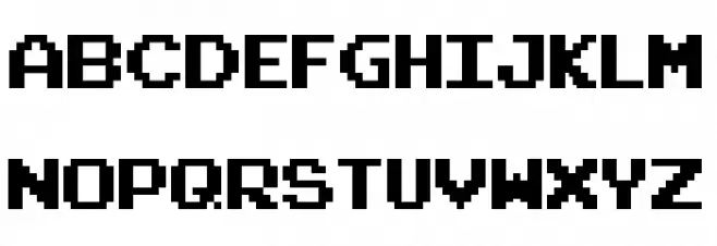 Cave Story Regular Schriftart Groß