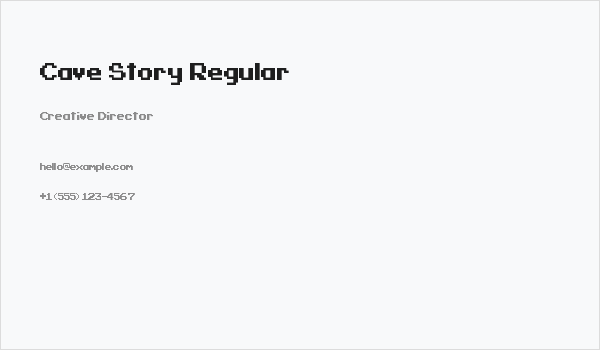 Cave Story Regular Business Card