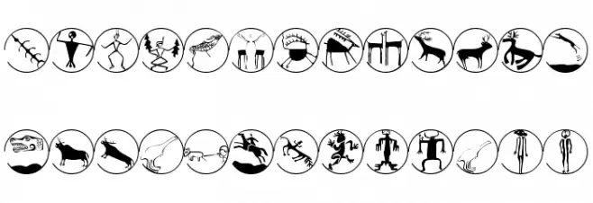 CaveBatsTwoB Schriftart Groß
