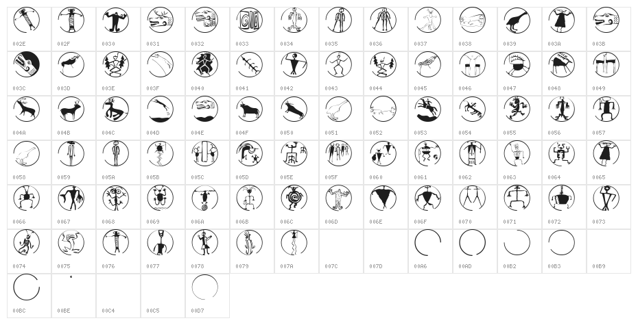 CaveBatsTwoB Character Map