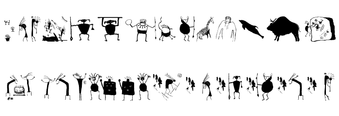 CaveBeings Font LOWERCASE