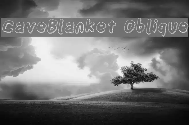 CaveBlanket Oblique Font examples