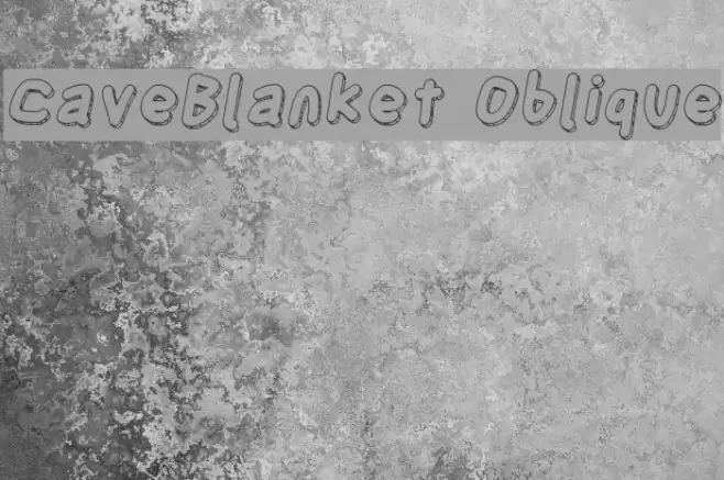 CaveBlanket Oblique Font examples