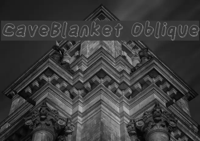 CaveBlanket Oblique Font examples