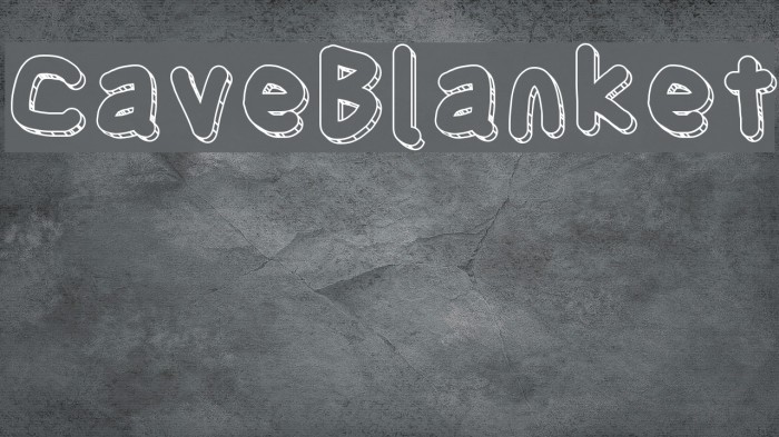 CaveBlanket Font examples