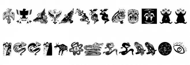 CaveNTribalArt फ़ॉन्ट लोअरकेस