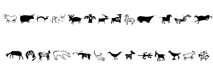 CavePaintingDingbats Font LOWERCASE