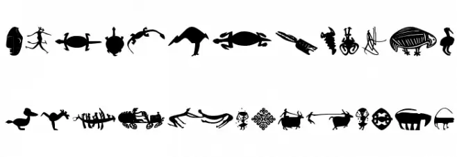 CavePeople-Painting Font Litere mari