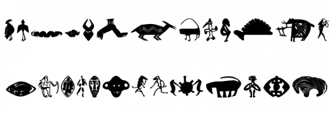 CavePeople-Painting Caratteri MINUSCOLO