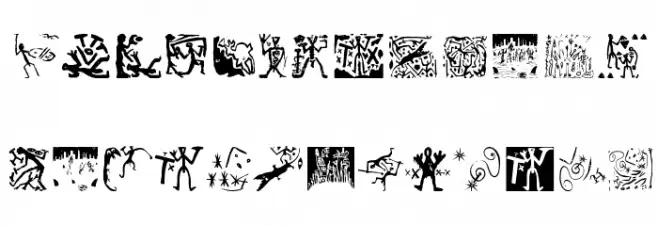 CavePeopleTraces Schriftart Groß