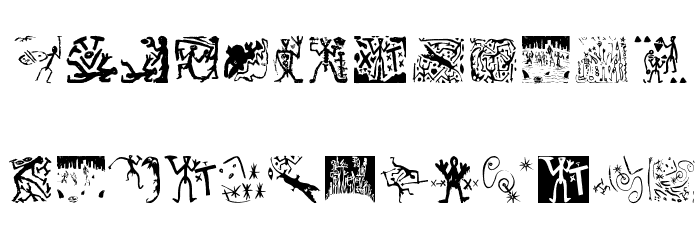 CavePeopleTraces Font LOWERCASE