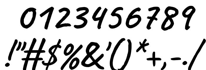 Caveat Bold Font OTHER CHARS
