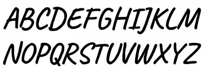 Caveat Bold Font UPPERCASE
