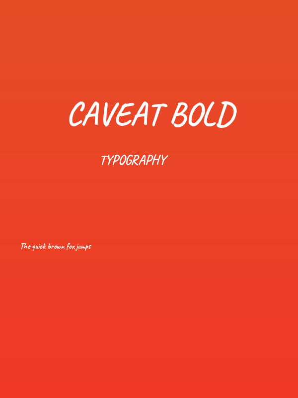 Caveat Bold Poster