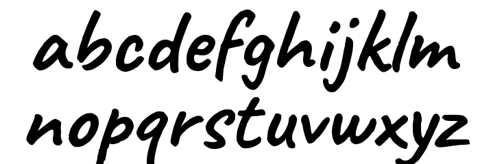 Caveat Bold Font LOWERCASE