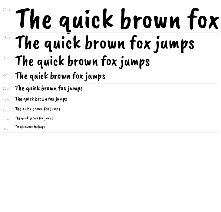 Caveat Brush Waterfall