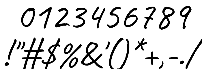 Caveat Regular Font OTHER CHARS