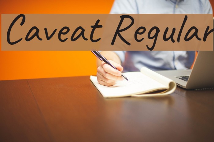 Caveat Regular Font examples