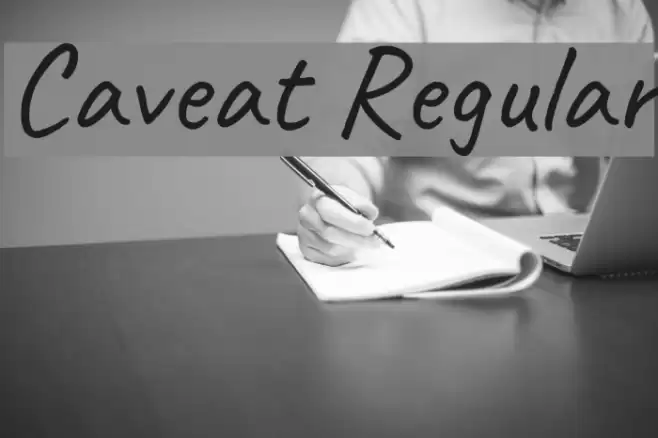 Caveat Regular Font examples