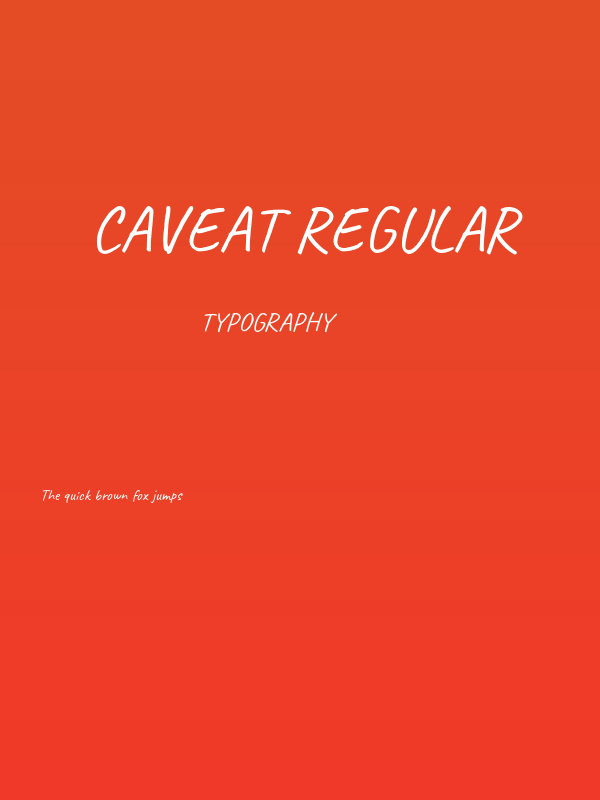 Caveat Regular Poster