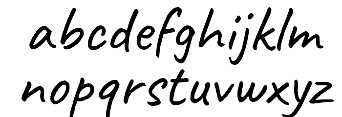 Caveat Regular Font LOWERCASE