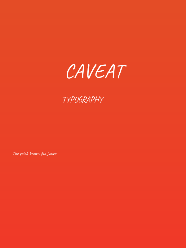 Caveat Poster