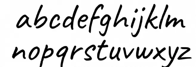 Caveat Font Litere mici