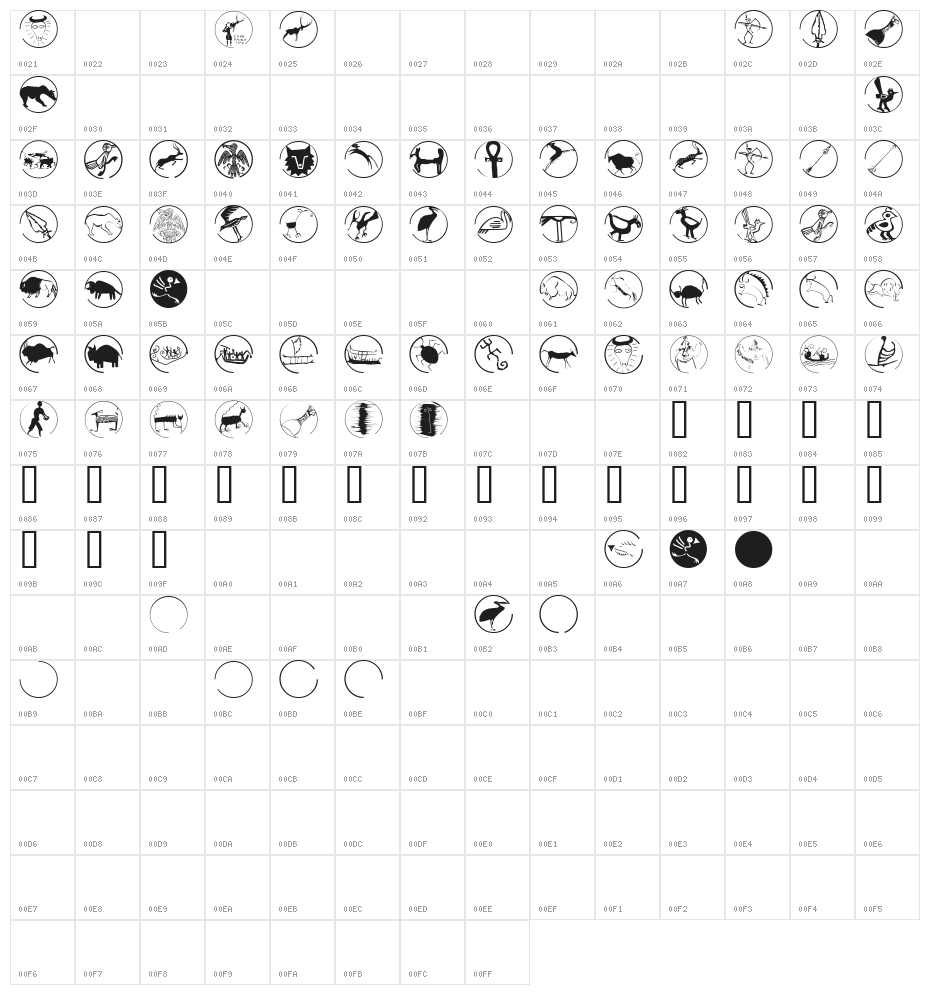 CavebatsOneA Character Map