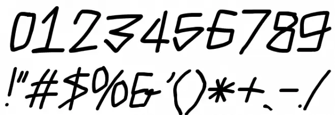 Caveman Bold Italic Font OTHER CHARS