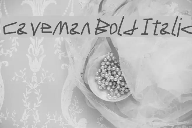 Caveman Bold Italic Font examples