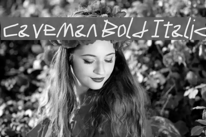 Caveman Bold Italic Font examples