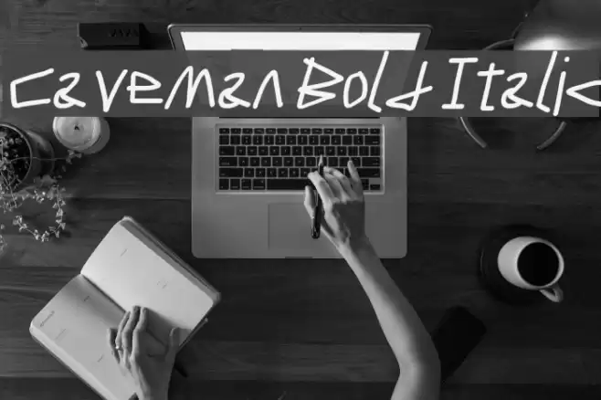 Caveman Bold Italic Font examples