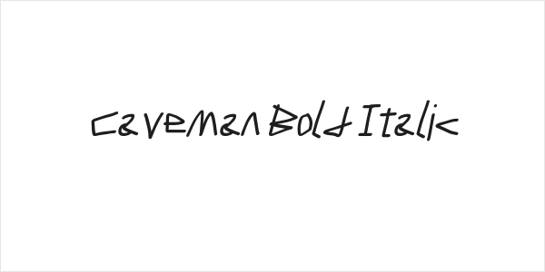 Caveman Bold Italic Logo