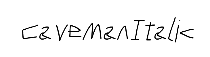 Caveman Italic  免费字体下载