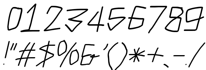 Caveman Italic Font OTHER CHARS