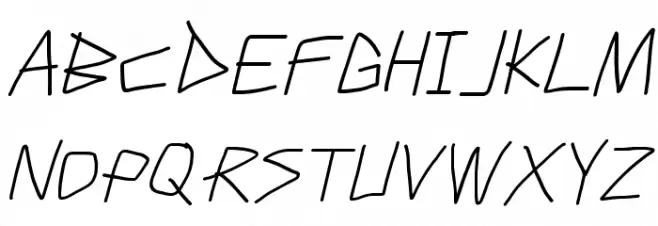 Caveman Italic Schriftart Groß