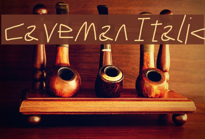 Caveman Italic Font examples