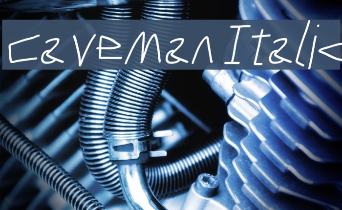 Caveman Italic Font examples