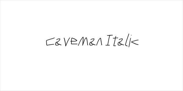 Caveman Italic Logo