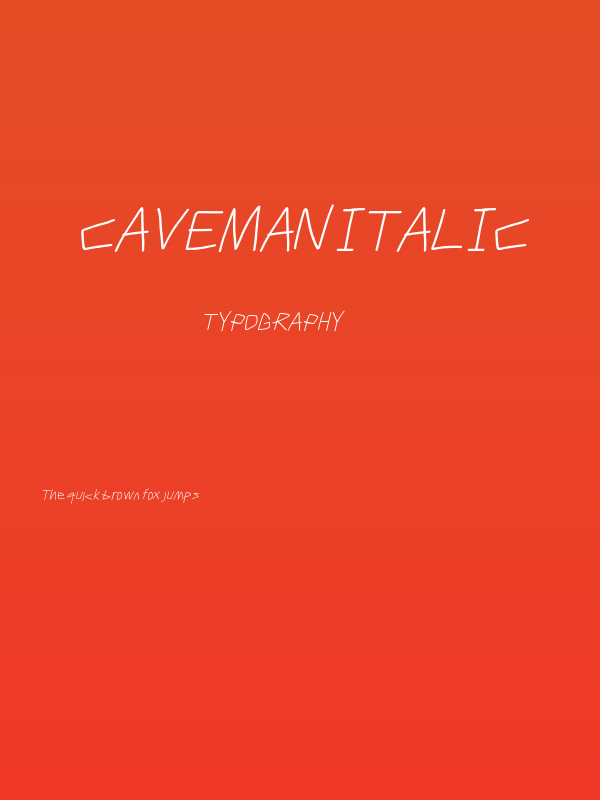 Caveman Italic Poster