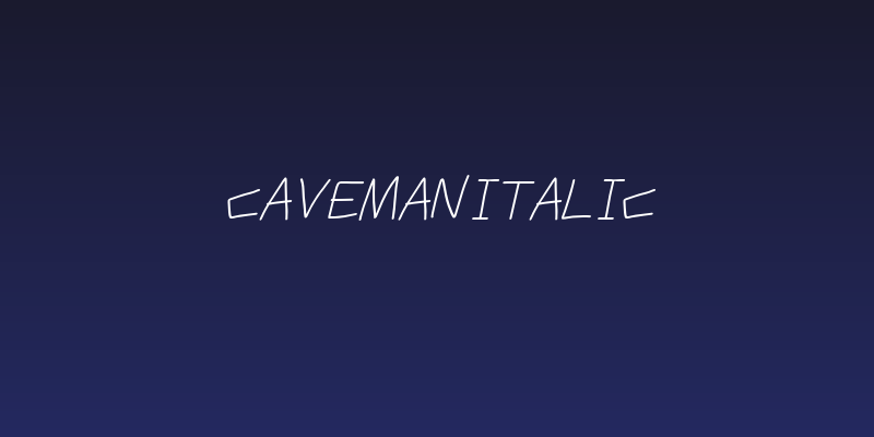 Caveman Italic Social Header