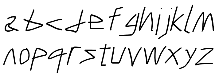 Caveman Italic Font LOWERCASE