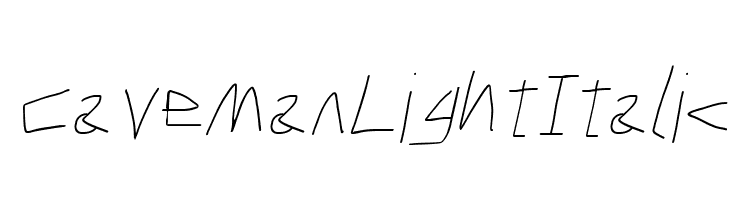 Caveman Light Italic  Frei Schriftart Herunterladen