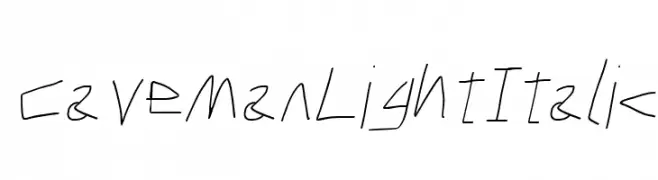 Caveman Light Italic  免费字体下载