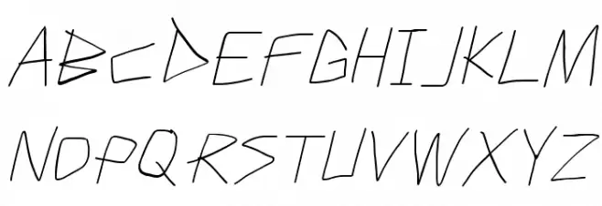 Caveman Light Italic Schriftart Groß