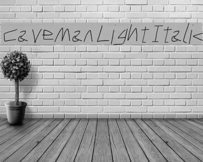 Caveman Light Italic examples
