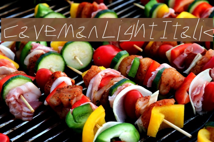 Caveman Light Italic Example 2