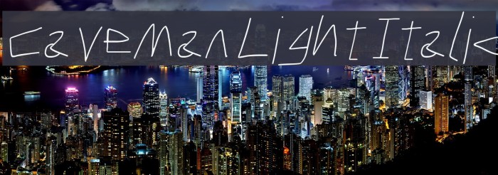 Caveman Light Italic Example 3