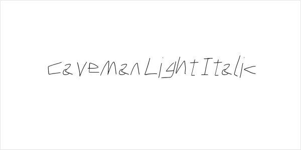 Caveman Light Italic Logo