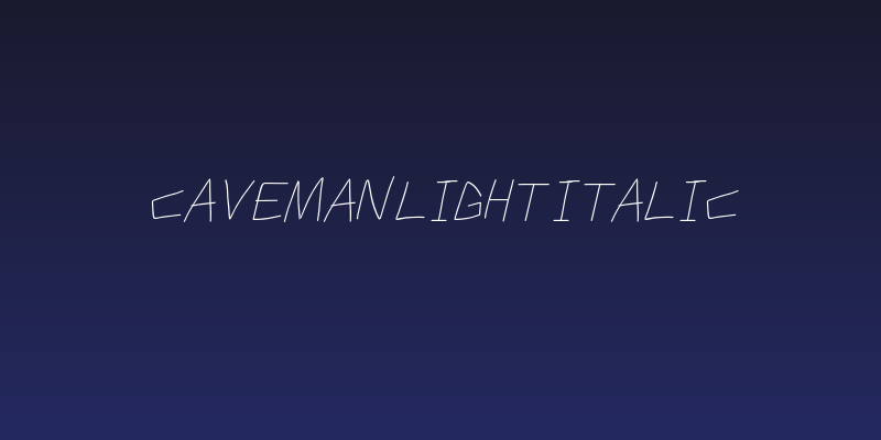 Caveman Light Italic Social Header
